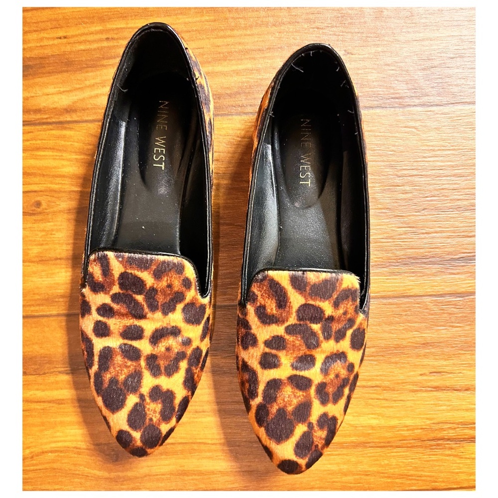 Nine West Leopard Flats, size 7